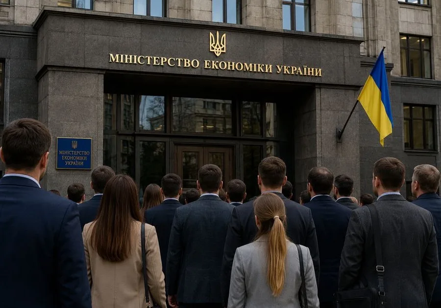 Люди перед Міністерством економіки України